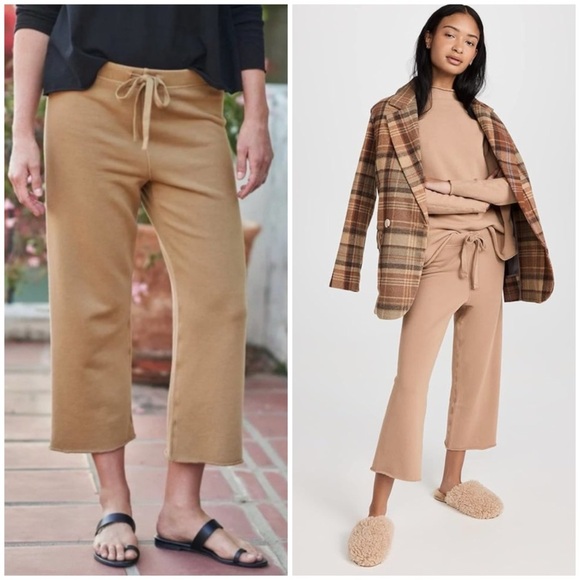 Frank & Eileen Catherine Favorite Sweatpants in Camel SZ S Raw Hem Cropped - Picture 10 of 10